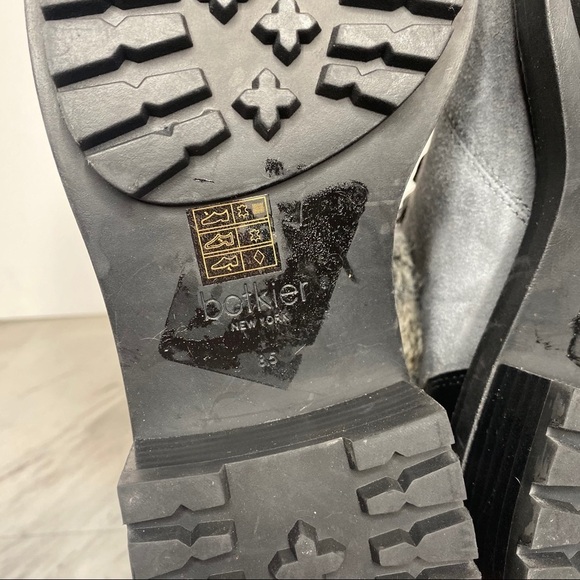 New! Botkier Madigan Suede Fur Lace Up Gray Boot 8.5 - Picture 12 of 13